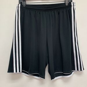 Adidas Climacool Shorts Large Black White Striped Elastic Waistband Drawstring
